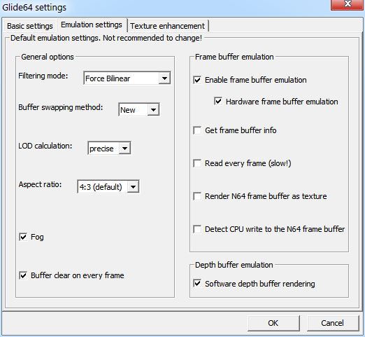 Emulation Settings