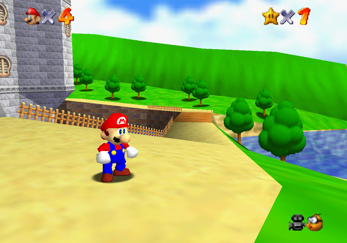 Super Mario 64 with Glide64 Plugin