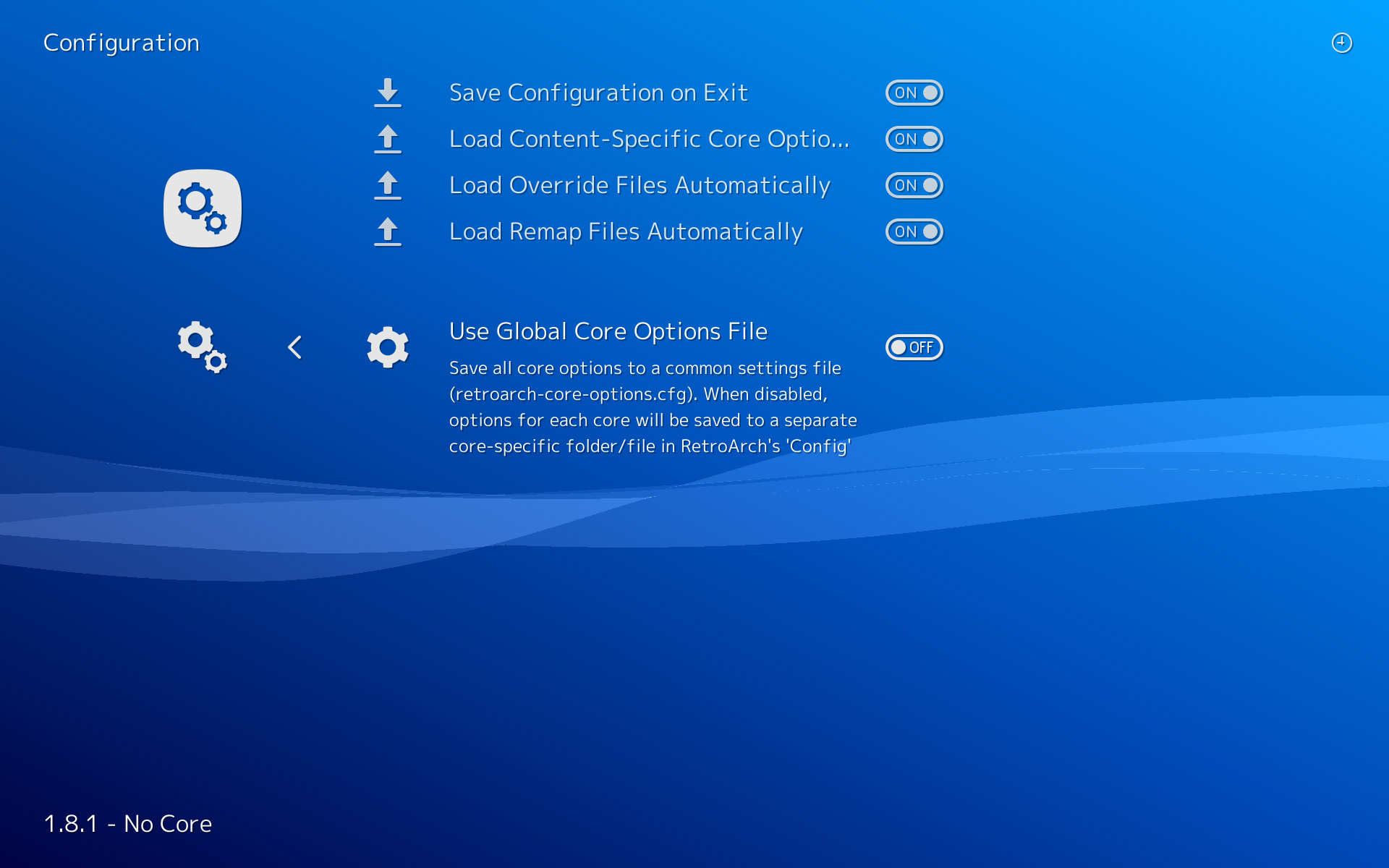 Configuration Menu