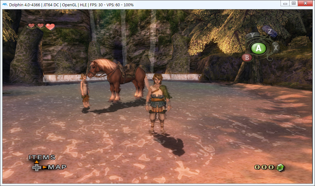 Zelda: Twilight Princess running in Dolphin