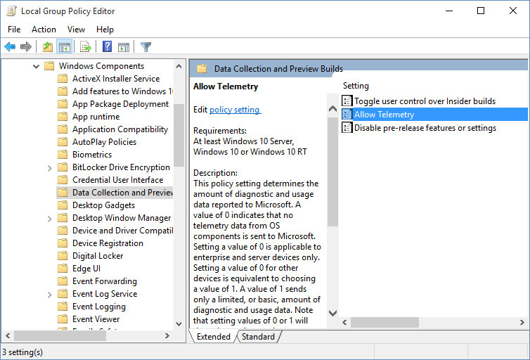 Windows 10 Group Policy